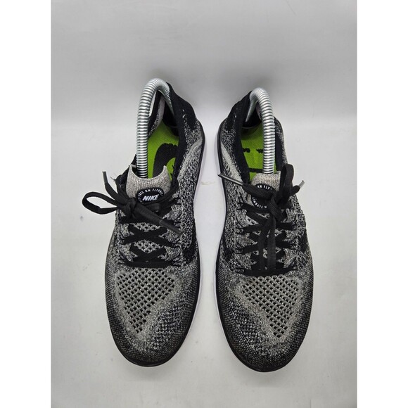 Nike Free RN Flyknit 2018 Oreo Shoes Mens 7 Black Road Running Athletic Sneakers
